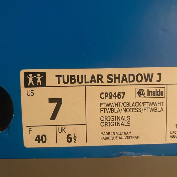 NWT ADIDAS TUBULAR SHADOW J in size US 7 in WHITE - Picture 2 of 3